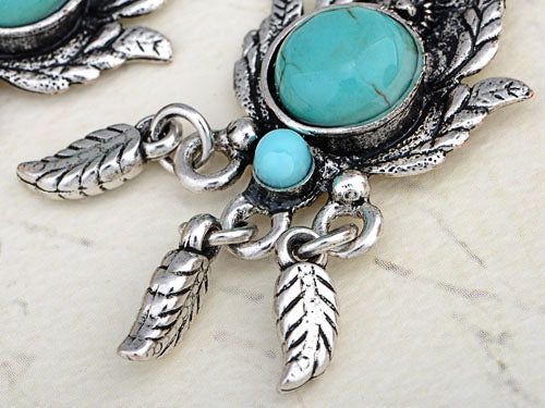 Petite Elements Peacock Plumage Post Earrings