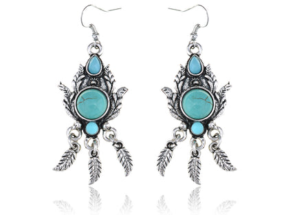 Petite Elements Peacock Plumage Post Earrings