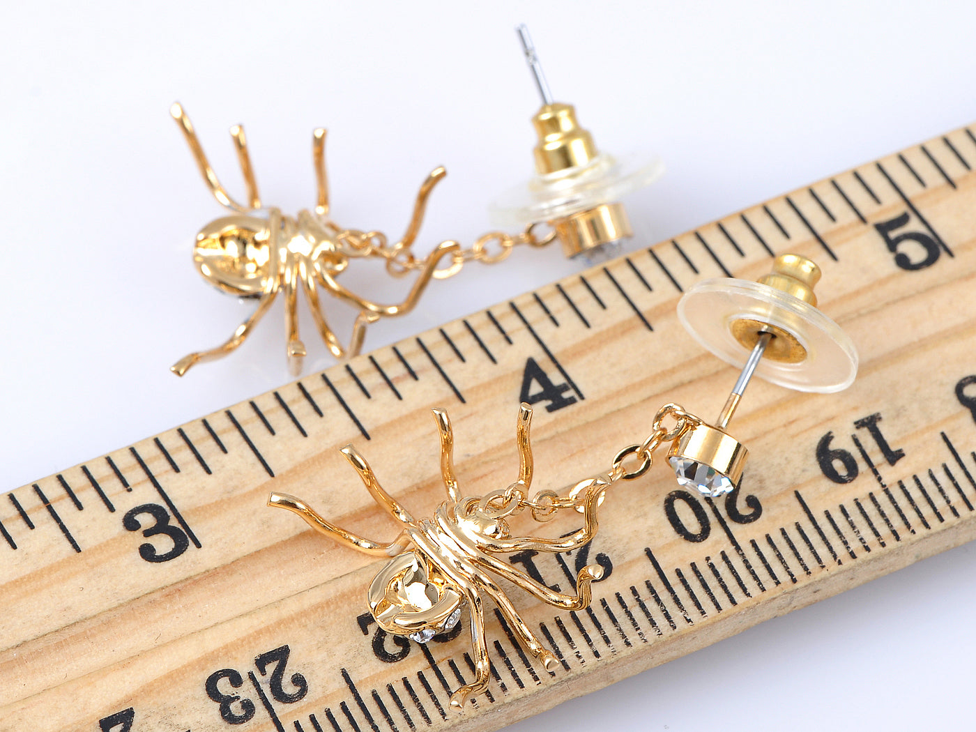 Petite Creepy Elements Spider Drop Earrings