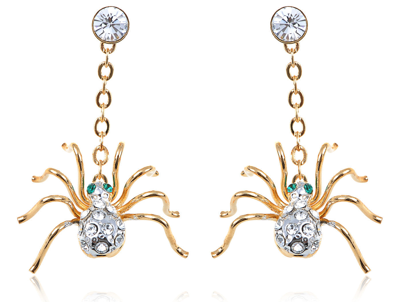 Petite Creepy Elements Spider Drop Earrings