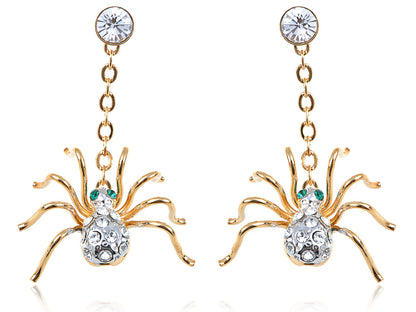 Petite Creepy Elements Spider Drop Earrings