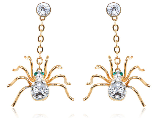Petite Creepy Elements Spider Drop Earrings