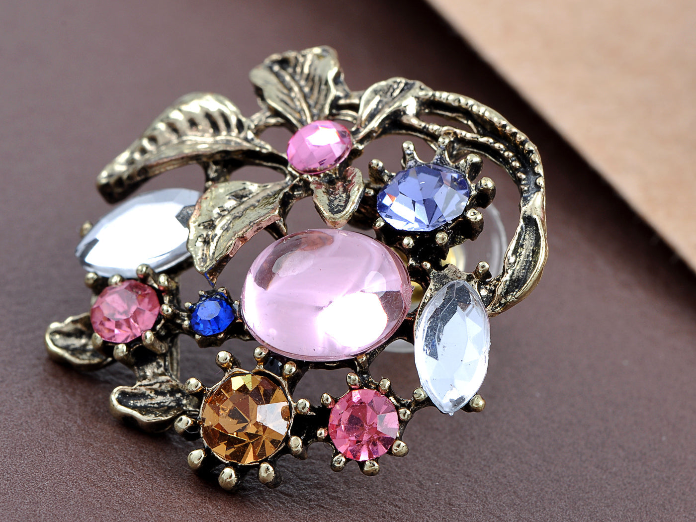 Multicoloured Jewels Sprouting From Leaves Delight Magic Of This World Earrings