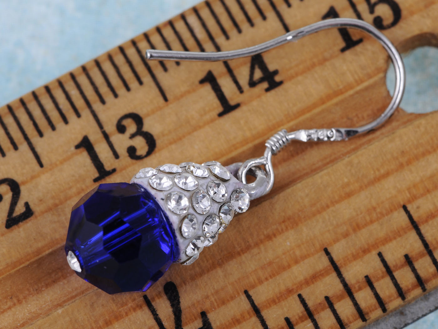 Pink Water Drop Multi Encrusted Enamel Dangle Pendant Earrings