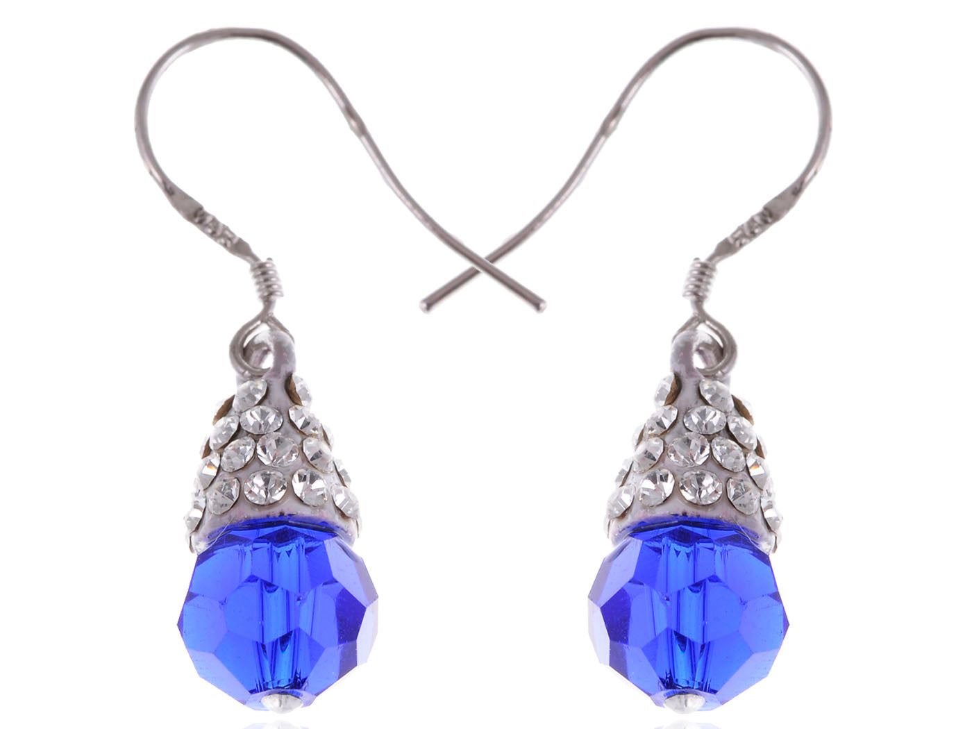 Pink Water Drop Multi Encrusted Enamel Dangle Pendant Earrings