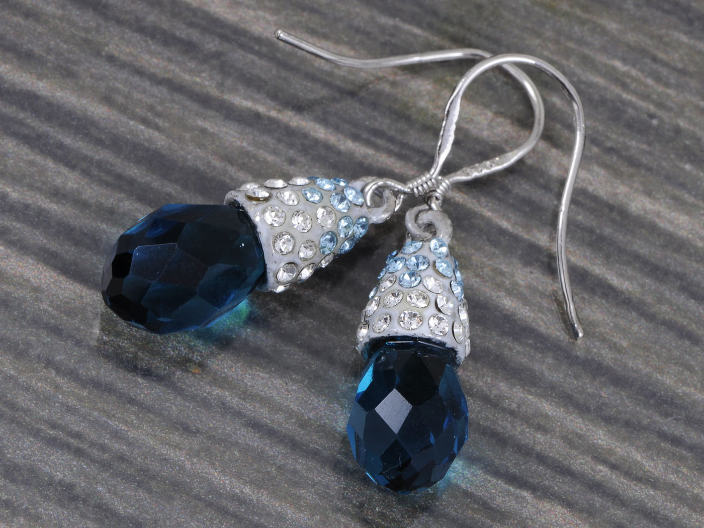 Pink Water Drop Multi Encrusted Enamel Dangle Pendant Earrings