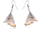 Multicolor Accent Ocean Seashell Couch Mermaid Sea Witch Drop Dangle Earrings