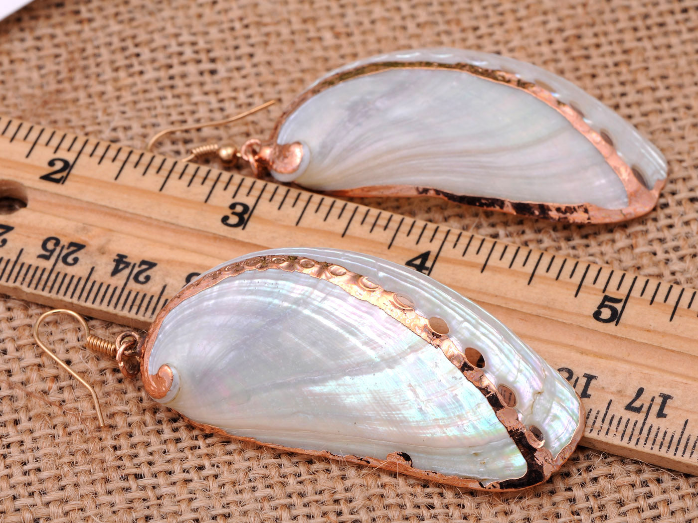Seashell Half Shells Ocean Inspo Design Drop Earrings