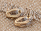 Egyptian Transparent Oval Rough Cutout Earrings