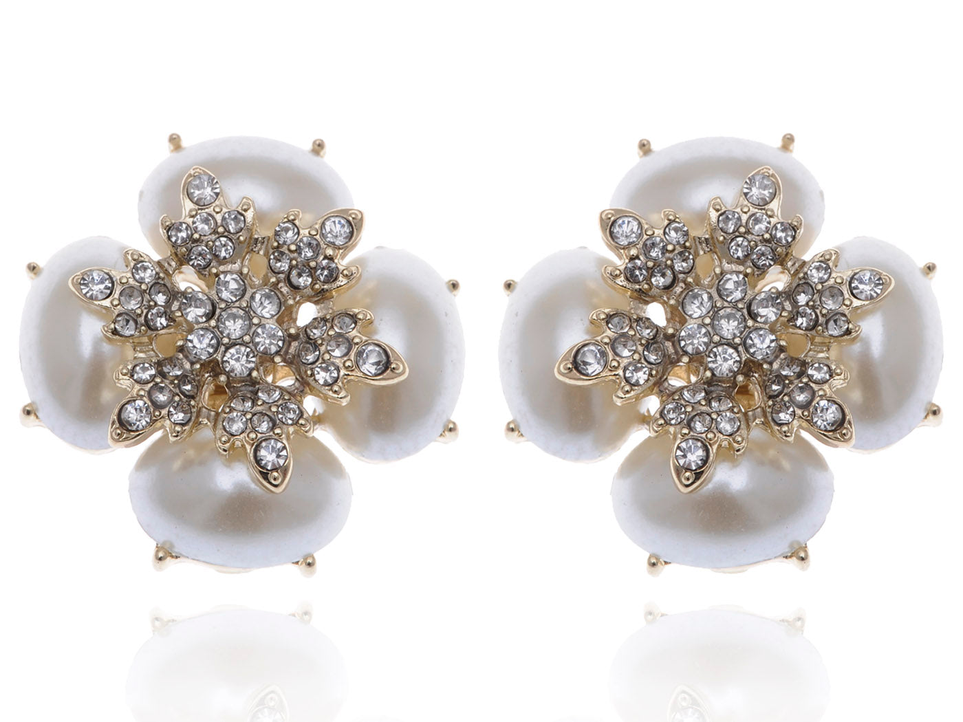 Royal Pearl White Accented Earrings