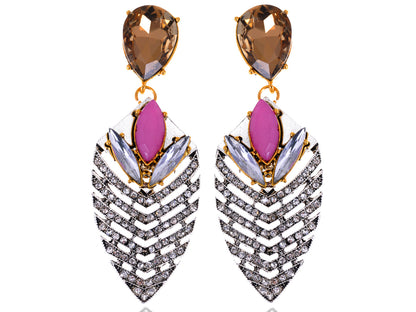 Women Pear Shape Earrings Dangle Teardrop Chandelier Bridal Earring For Wedding