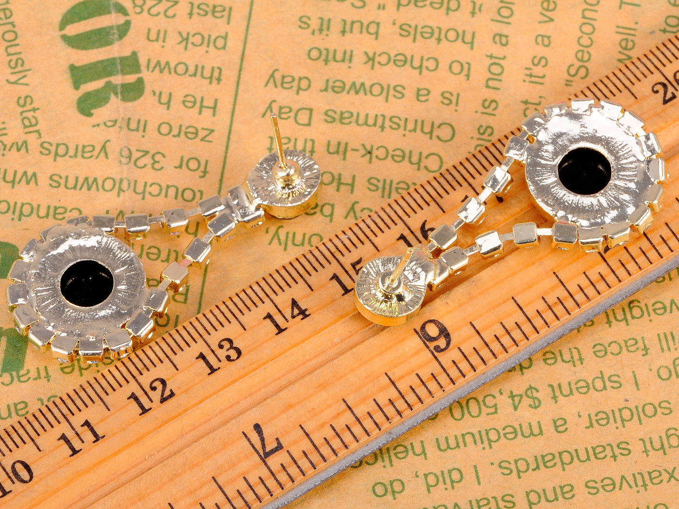 Royal Black Beaded Earrings