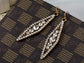 Trapezium Shaped Embellished Dangle Earrings