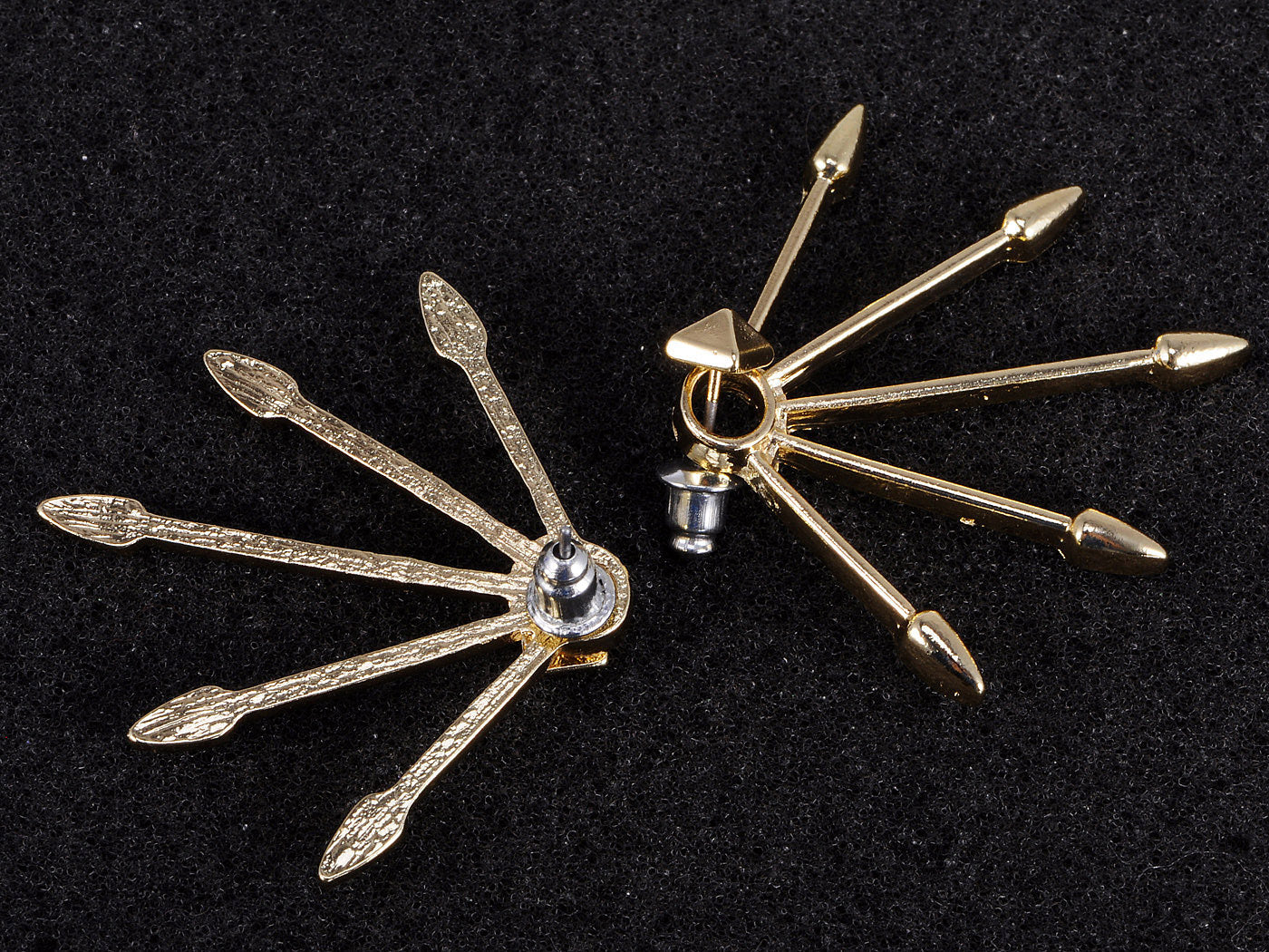 Contemporary Five Joint Uneven Arrow Earrings