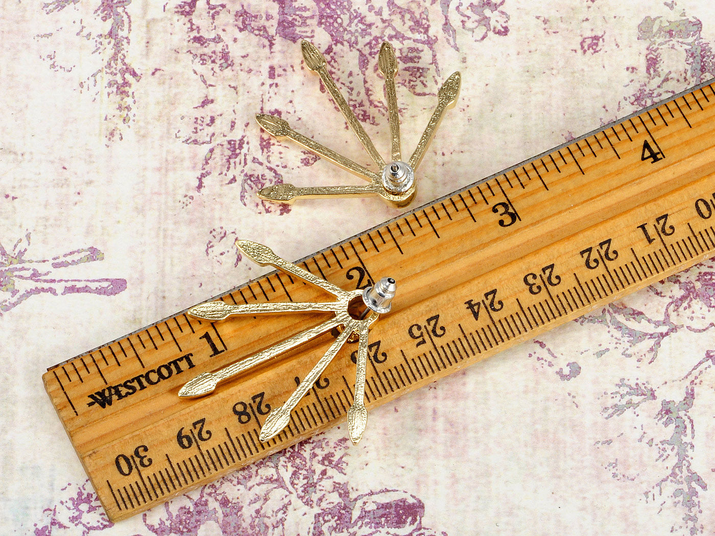 Contemporary Five Joint Uneven Arrow Earrings