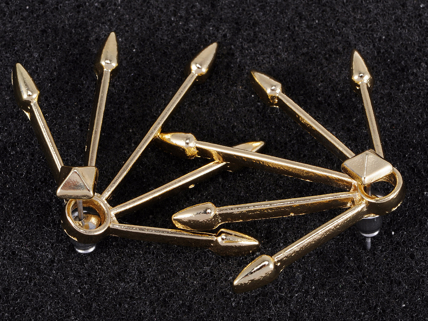 Contemporary Five Joint Uneven Arrow Earrings