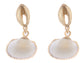 Studded Gold D Casual Conch Seashell Pearl Charm Dangle Drop Trendy Holiday Earrings