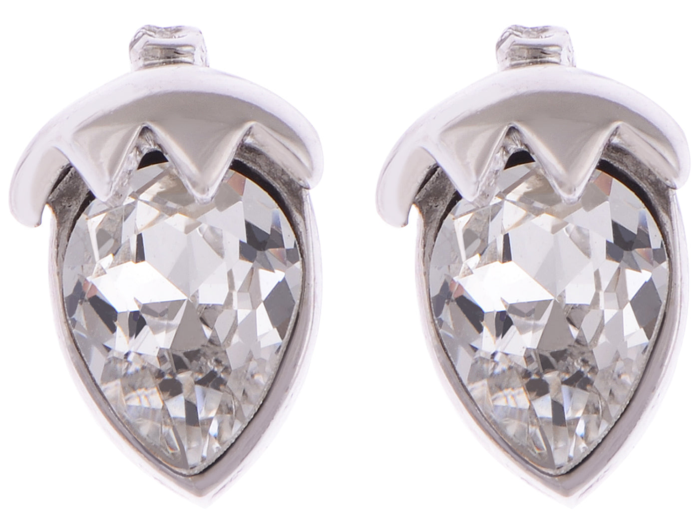 Wine Red Heart Wings Stud Earrings