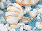Seashell Half Shells Ocean Inspo Design Drop Earrings