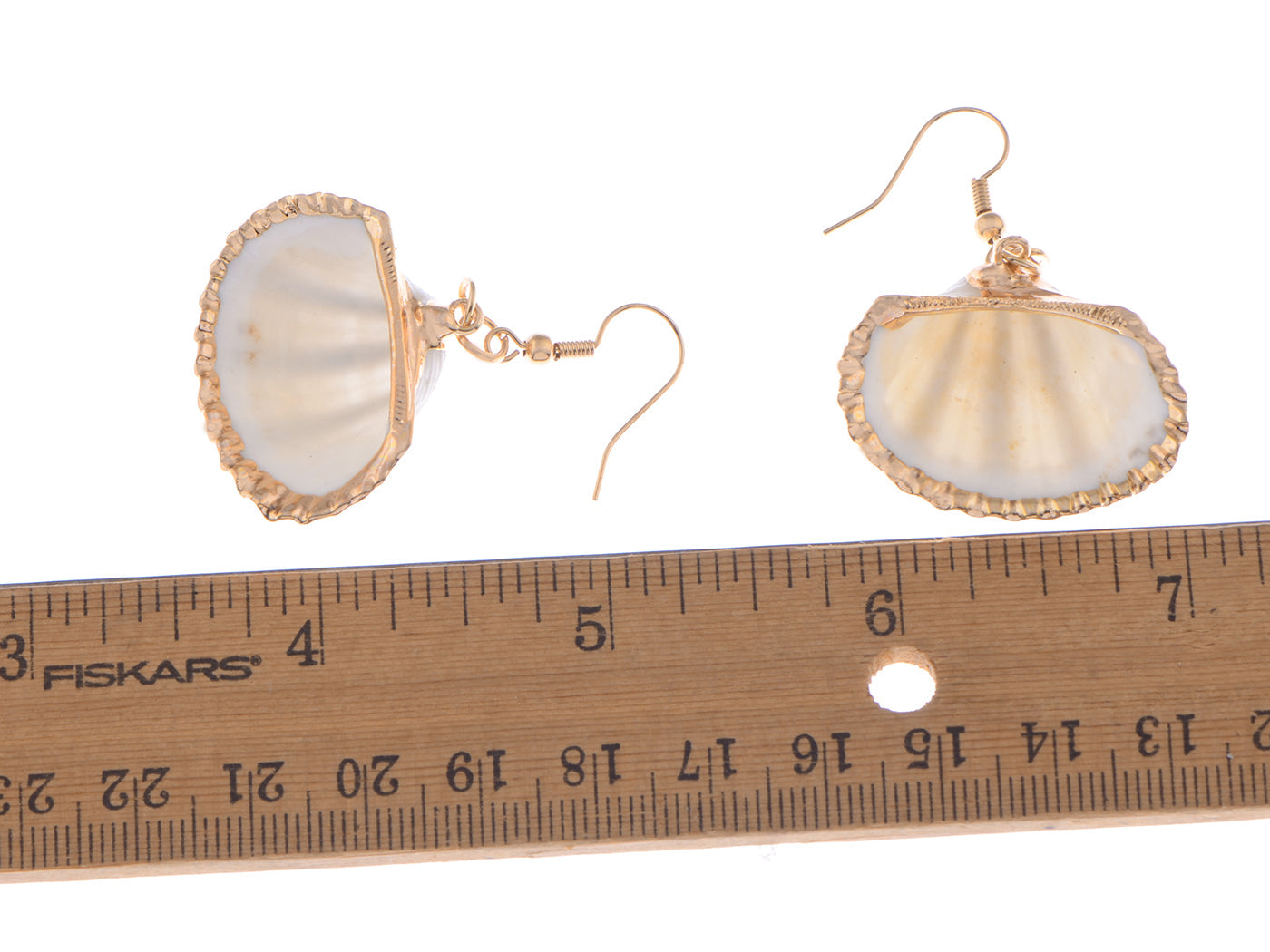 Seashell Half Shells Ocean Inspo Design Drop Earrings