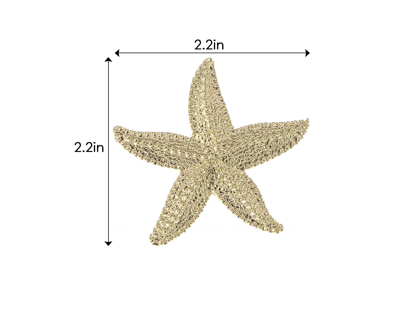 Alilang Women's Starfish Textured Stud Earrings Nautical Jewelry Gifts for Women and Teen Girls