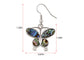 Alilang Creative Animal Shape Silver Tone Alloy Natural Abalone Shell Earrings Dangle Handmade Women Jewelry