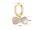 Alilang Seashell Golden Bow Dangle Hoop Earrings For Women Girls Bowknot Earrings