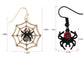 Alilang Halloween Crystal Rhinestones Spider Black Earrings Dangle Drop Witch Earrings Festival Bat Jewelry