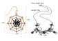 Alilang Halloween Crystal Rhinestones Spider Black Earrings Dangle Drop Witch Earrings Festival Bat Jewelry