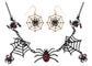Alilang Halloween Crystal Rhinestones Spider Black Earrings Dangle Drop Witch Earrings Festival Bat Jewelry