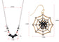 Alilang Halloween Crystal Rhinestones Spider Black Earrings Dangle Drop Witch Earrings Festival Bat Jewelry