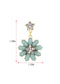 Tuquoise Blue Ss Spring Floral Flower Stud Earrings