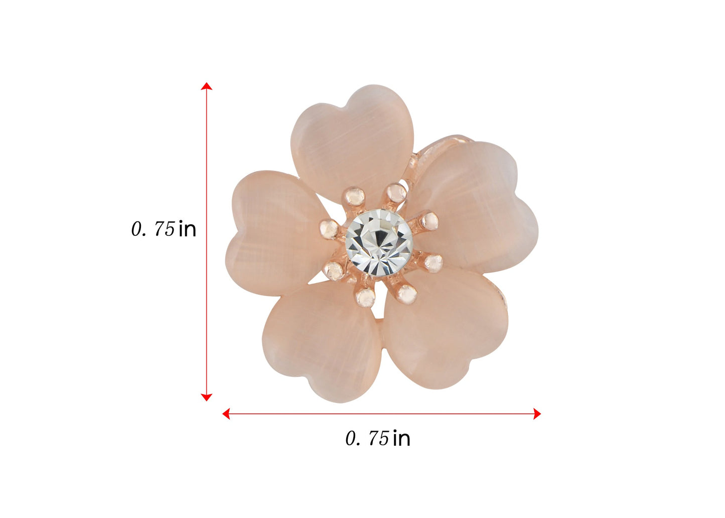 Alilang Silver Shiny Sparkly Crystal Pink Flower Accessories Girls Stud Earrings