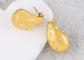 18K Gold Plated Teardrop Chunky Earrings Waterdrop Earrings Lightweight Dupes Earrings