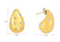 18K Gold Plated Teardrop Chunky Earrings Waterdrop Earrings Lightweight Dupes Earrings