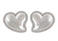 Stainless Steel Sparkly Clear Crystal Rhinestones Heart Stud Earrings Geometric Chunky Earrings