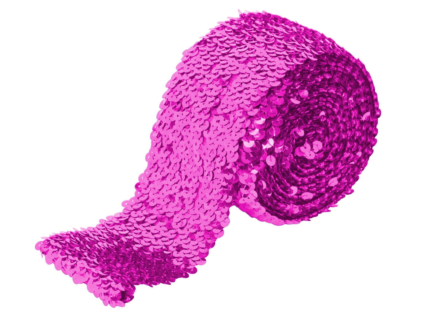 Elastic Sequin Trim, 3 Inch 8 Row Wide Flat Glitter Bling Fabric Paillette Sequin Ribbon, Metallic Sewing DIY Project, 5.5 Yards