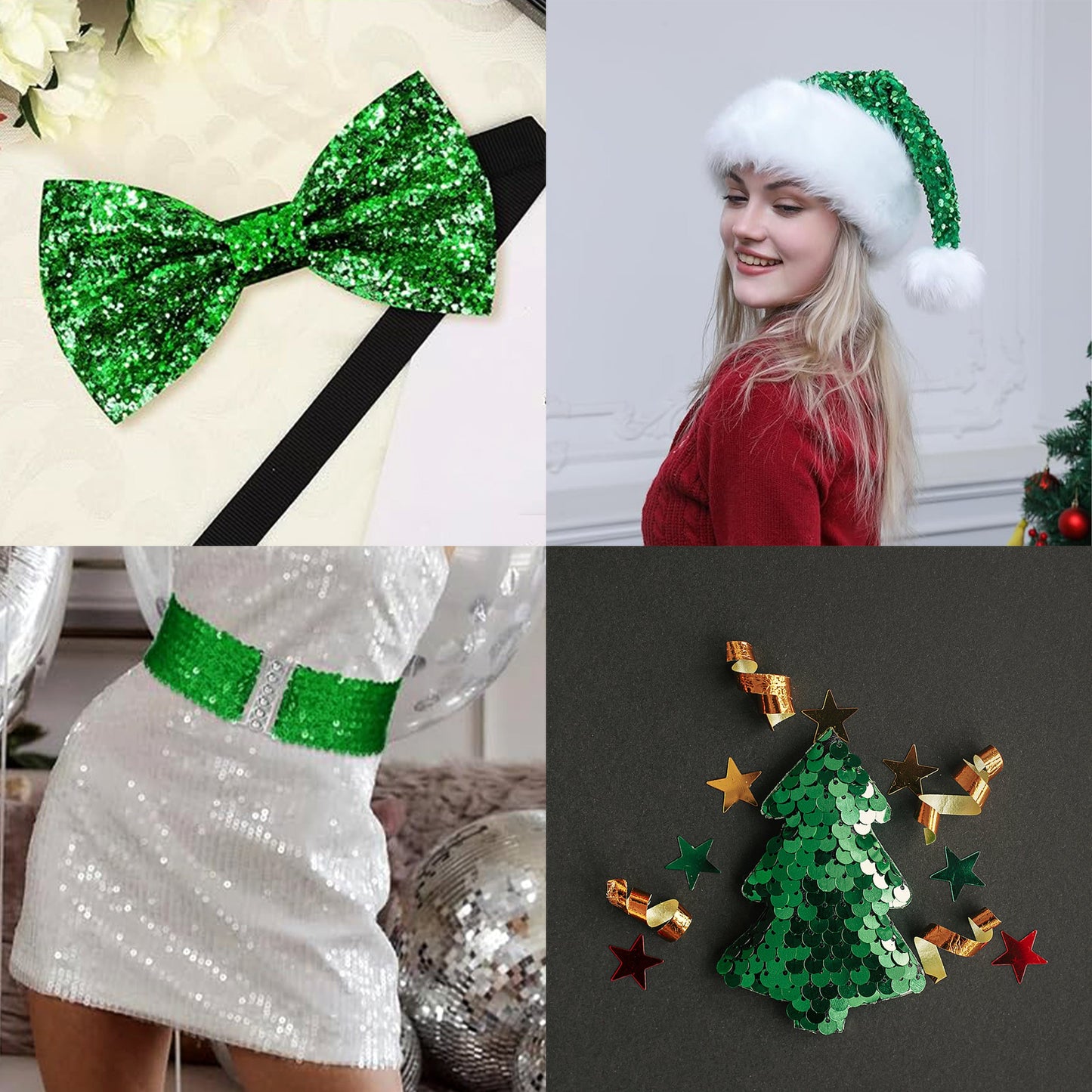 Elastic Sequin Trim, 1.9 Inch 5 Row Flat Glitter Paillette Sequin Ribbon, Bling Fabric DIY Metallic Stretch Sequin Strip, 11 Yards