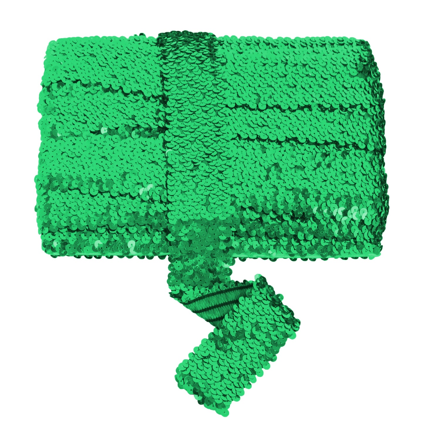 Elastic Sequin Trim, 1.9 Inch 5 Row Flat Glitter Paillette Sequin Ribbon, Bling Fabric DIY Metallic Stretch Sequin Strip, 11 Yards