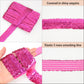 Elastic Sequin Trim, 1.9 Inch 5 Row Flat Glitter Paillette Sequin Ribbon, Bling Fabric DIY Metallic Stretch Sequin Strip, 11 Yards
