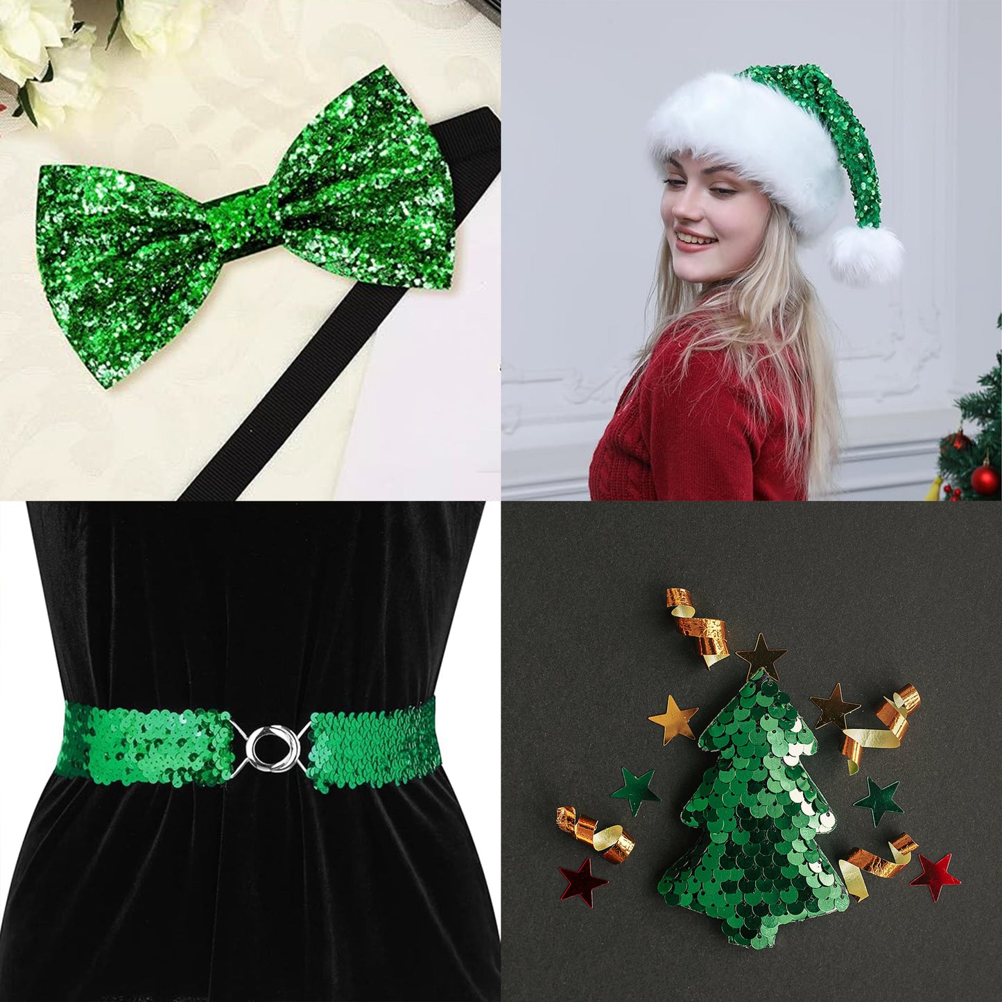 Elastic Sequin Trim, 1.2 Inch 3 Row Flat Glitter Paillette Sequin Ribbon, Metallic Stretch Sequin Strip Sewing DIY Craft, 5 Yards