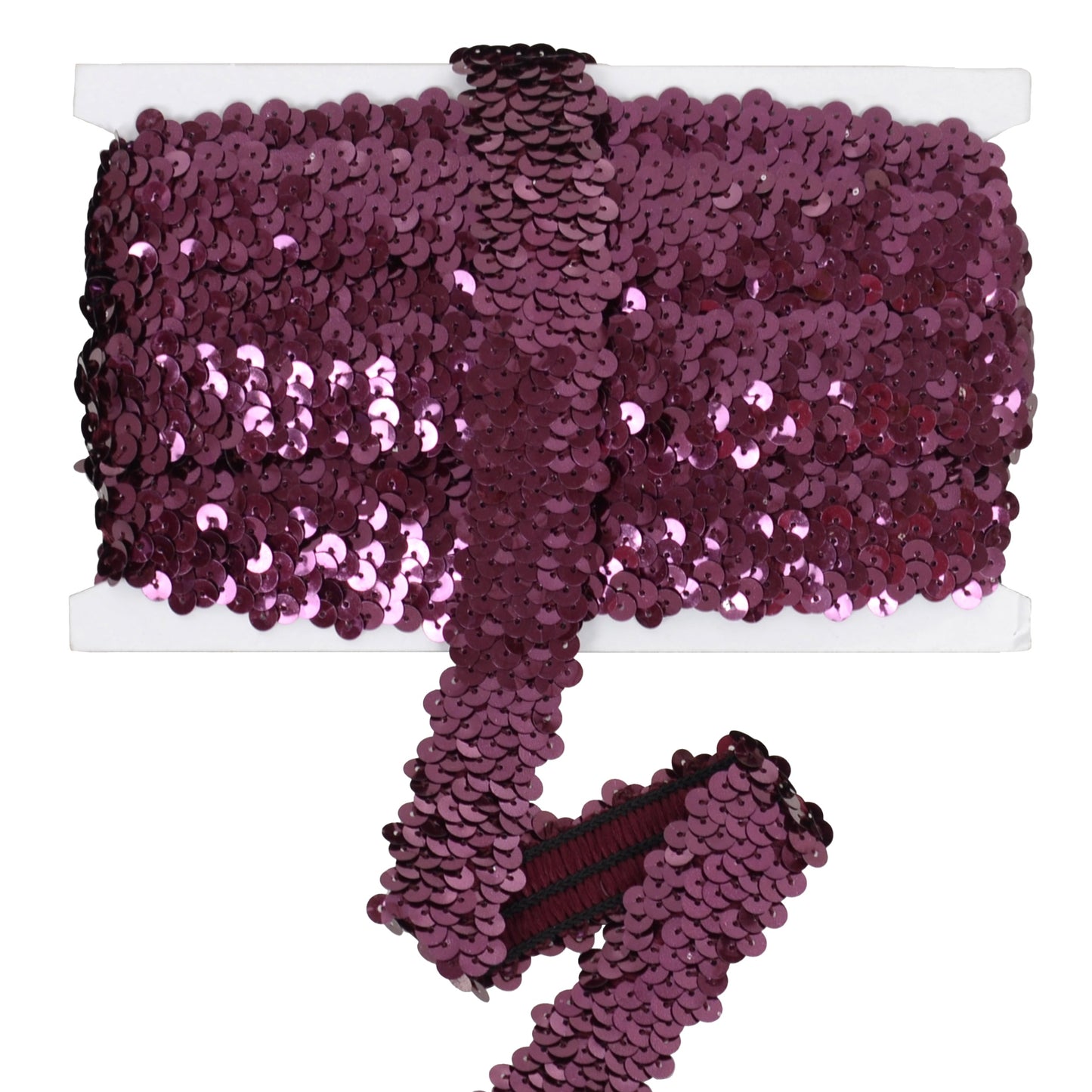 Elastic Sequin Trim, 1.2 Inch 3 Row Flat Glitter Paillette Sequin Ribbon, Metallic Stretch Sequin Strip Sewing DIY Craft, 5 Yards