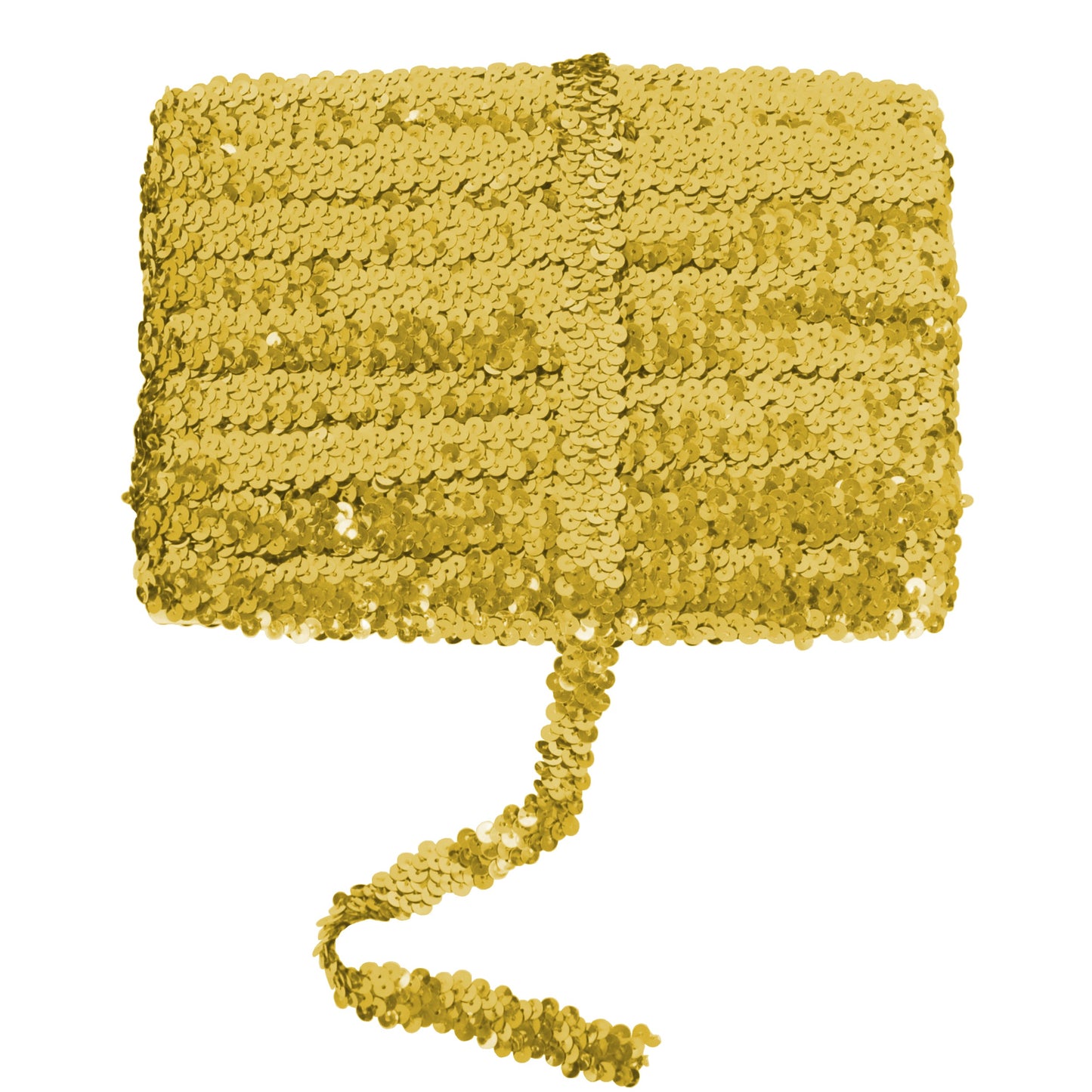 Elastic Sequin Trim, 0.8 Inch 2 Row Flat Glitter Paillette Sequin Ribbon, Metallic Sequin Strip DIY Decorations, 25 Yards