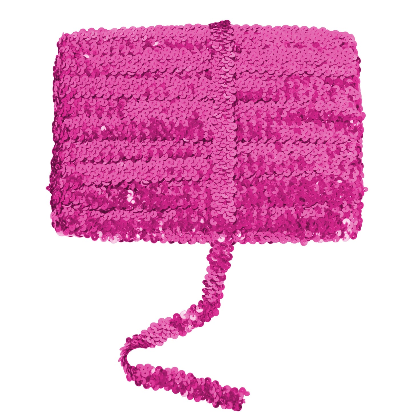 Elastic Sequin Trim, 0.8 Inch 2 Row Flat Glitter Paillette Sequin Ribbon, Metallic Sequin Strip DIY Decorations, 25 Yards