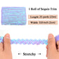 Elastic Sequin Trim, 0.8 Inch 2 Row Flat Glitter Paillette Sequin Ribbon, Metallic Sequin Strip DIY Decorations, 25 Yards