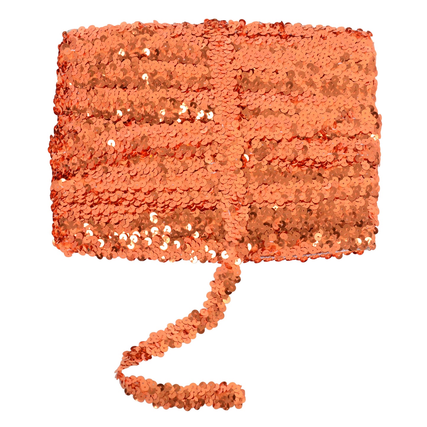 Elastic Sequin Trim, 0.8 Inch 2 Row Flat Glitter Paillette Sequin Ribbon, Metallic Sequin Strip DIY Decorations, 25 Yards