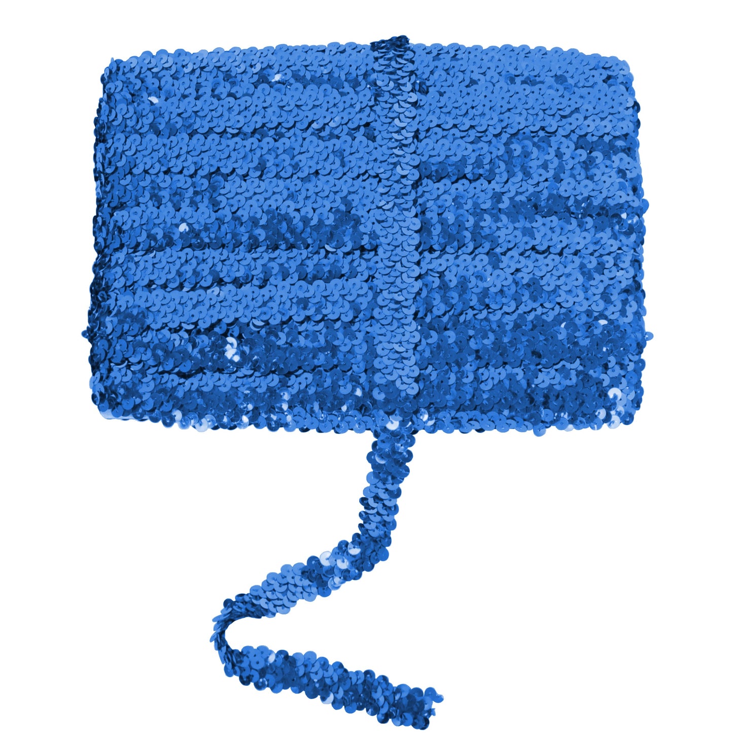 Elastic Sequin Trim, 0.8 Inch 2 Row Flat Glitter Paillette Sequin Ribbon, Metallic Sequin Strip DIY Decorations, 25 Yards