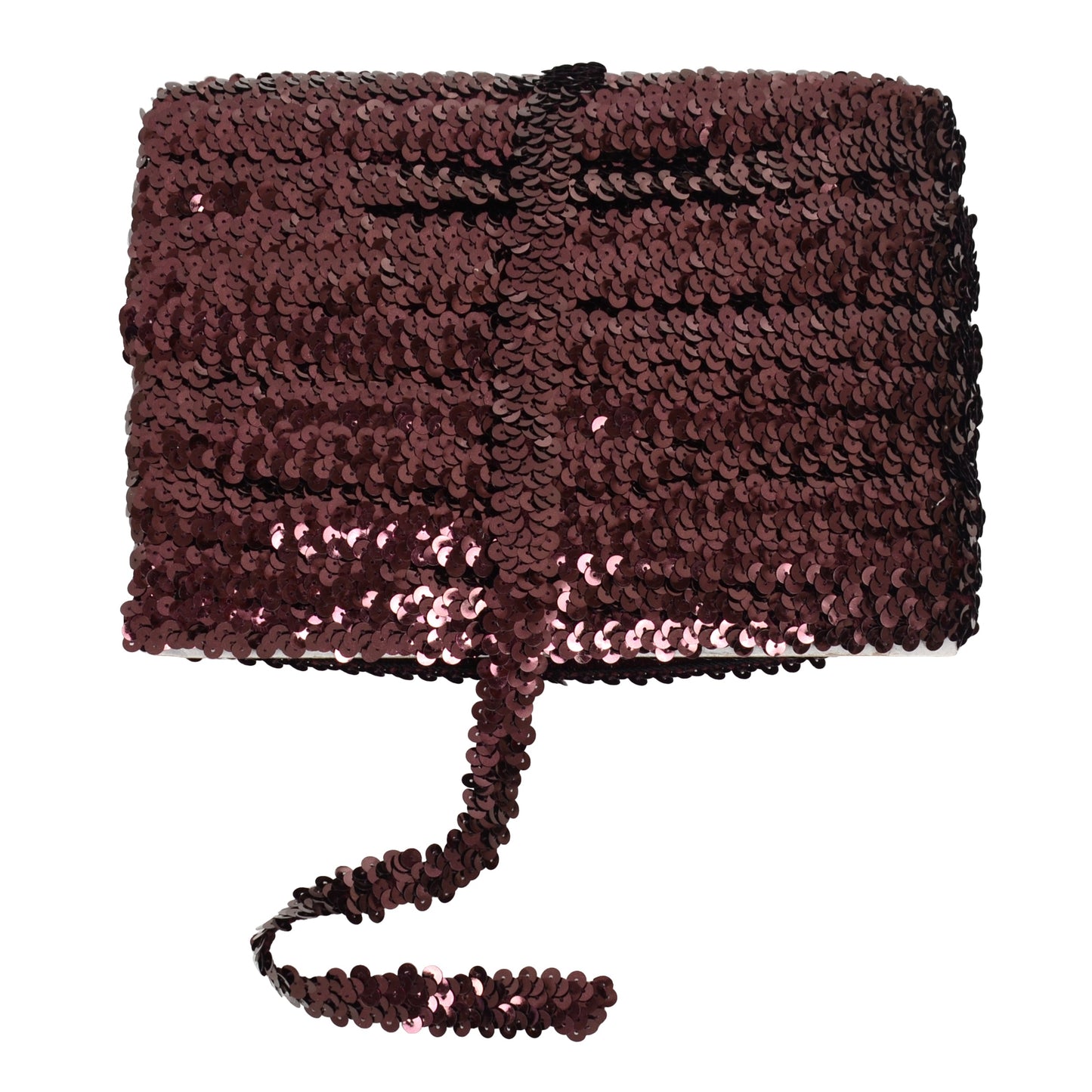 Elastic Sequin Trim, 0.8 Inch 2 Row Flat Glitter Paillette Sequin Ribbon, Metallic Sequin Strip DIY Decorations, 25 Yards