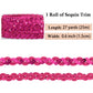 Sequin Braid Trim, 0.6 Inch Wave Sequin Strip, Glitter Metallic Paillette Sequin Ribbon, DIY Sewing Embellishment, 27 Yards