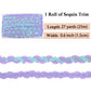 Sequin Braid Trim, 0.6 Inch Wave Sequin Strip, Glitter Metallic Paillette Sequin Ribbon, DIY Sewing Embellishment, 27 Yards